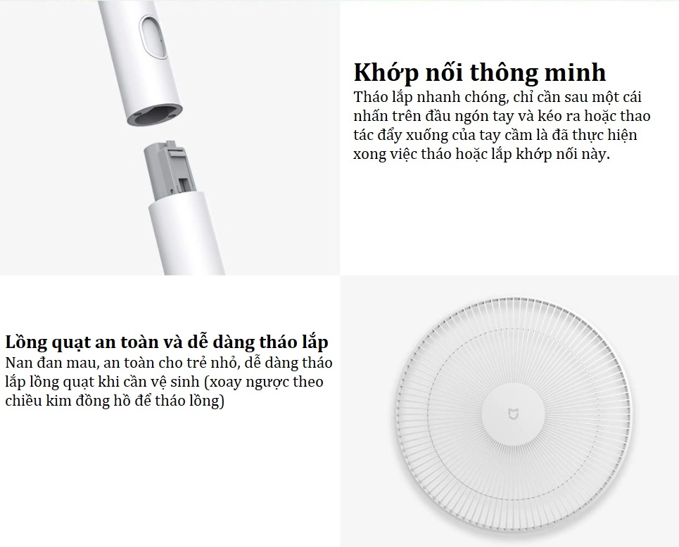 Quạt cây Xiaomi Smartmi Standing Fan Pro BPLDS03DM (động cơ DC, pin 2800mAh)